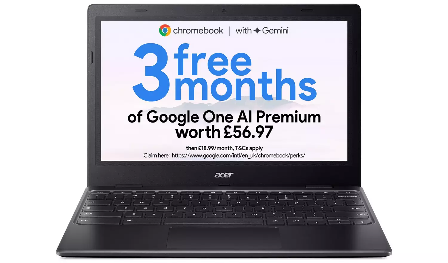 Acer 311 11.6in Celeron 4GB 64GB Chromebook - Image 1